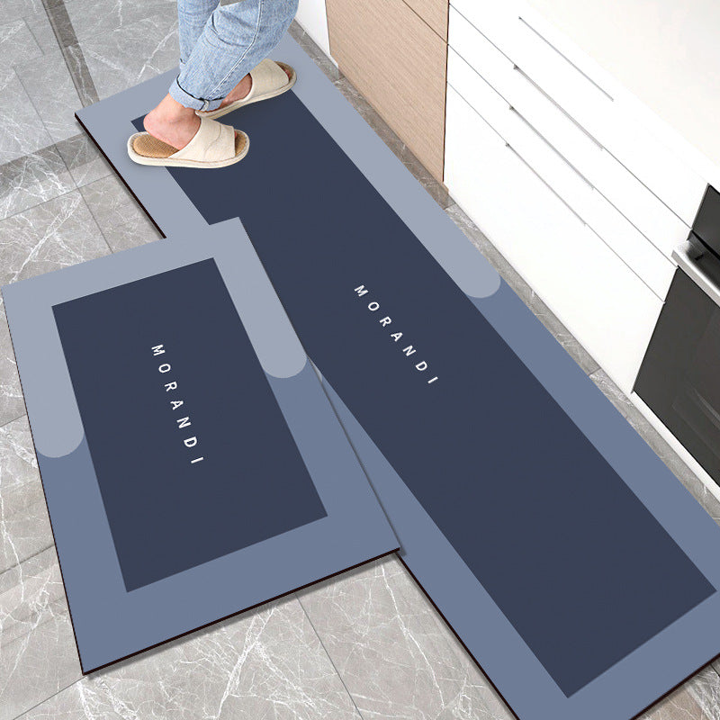 Kitchen floor mats can be wiped door mats water-absorbing oil-absorbing diatom mud pads household mats waterproof oil-proof non-slip carpet